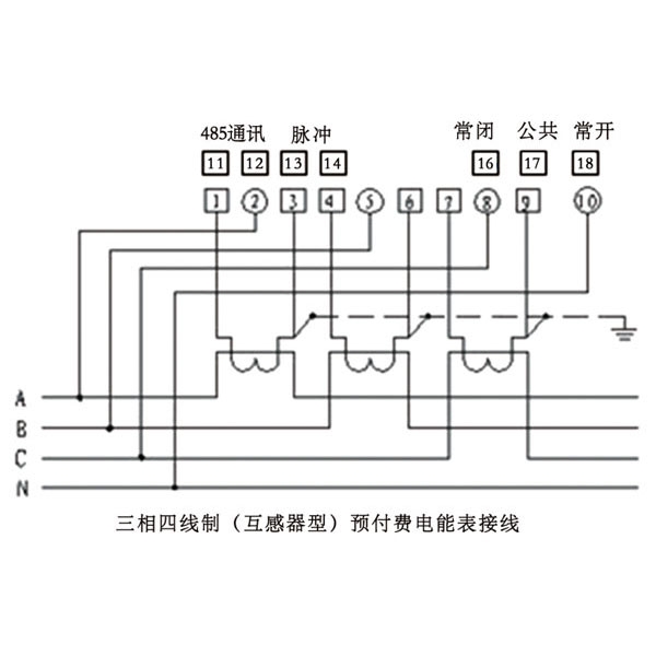 單相、三相電能表外形尺寸圖及接線(xiàn)圖